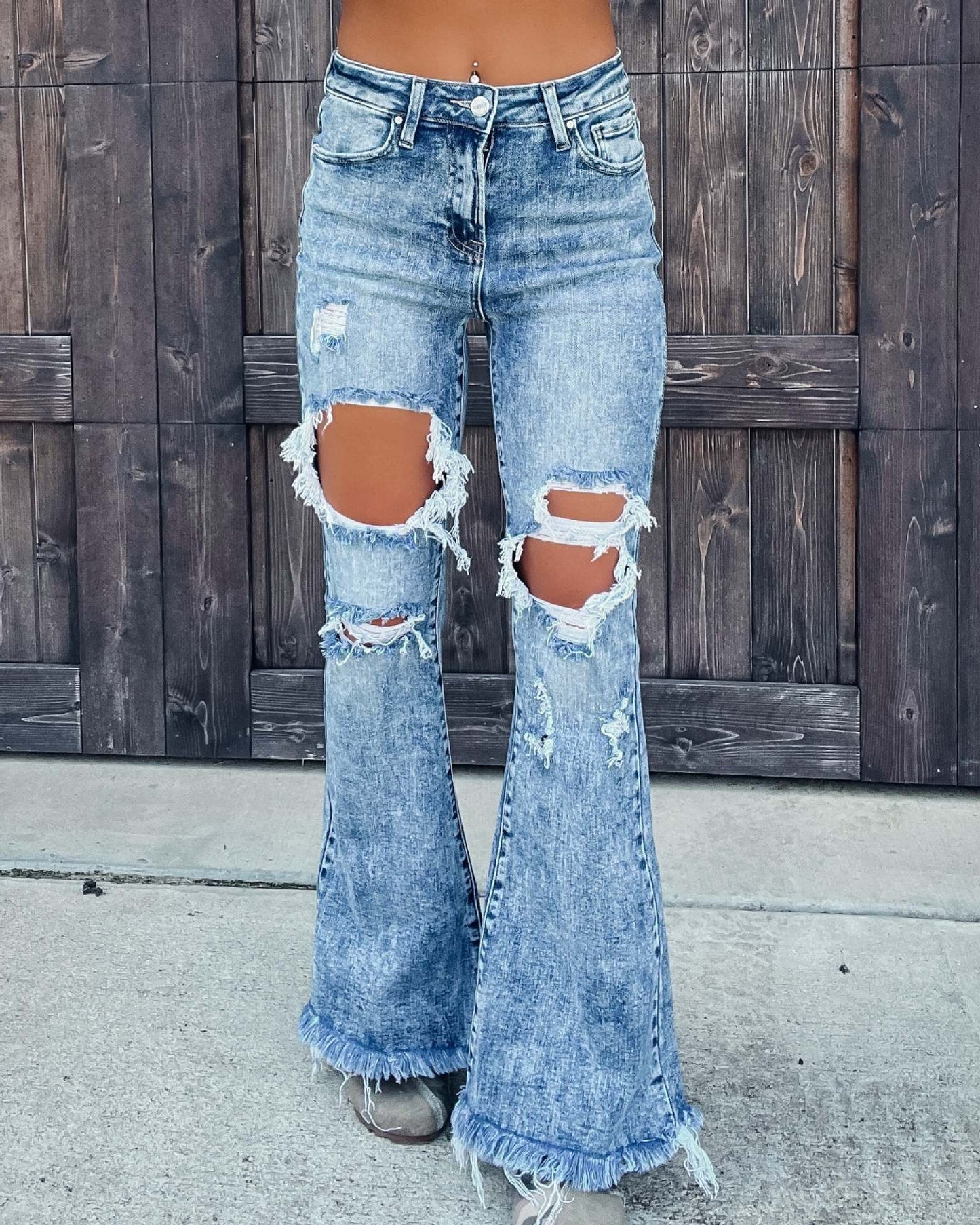 Urban Baddie Distressed Tassel Jeans for Women – Speed Streetwear Broken Denim