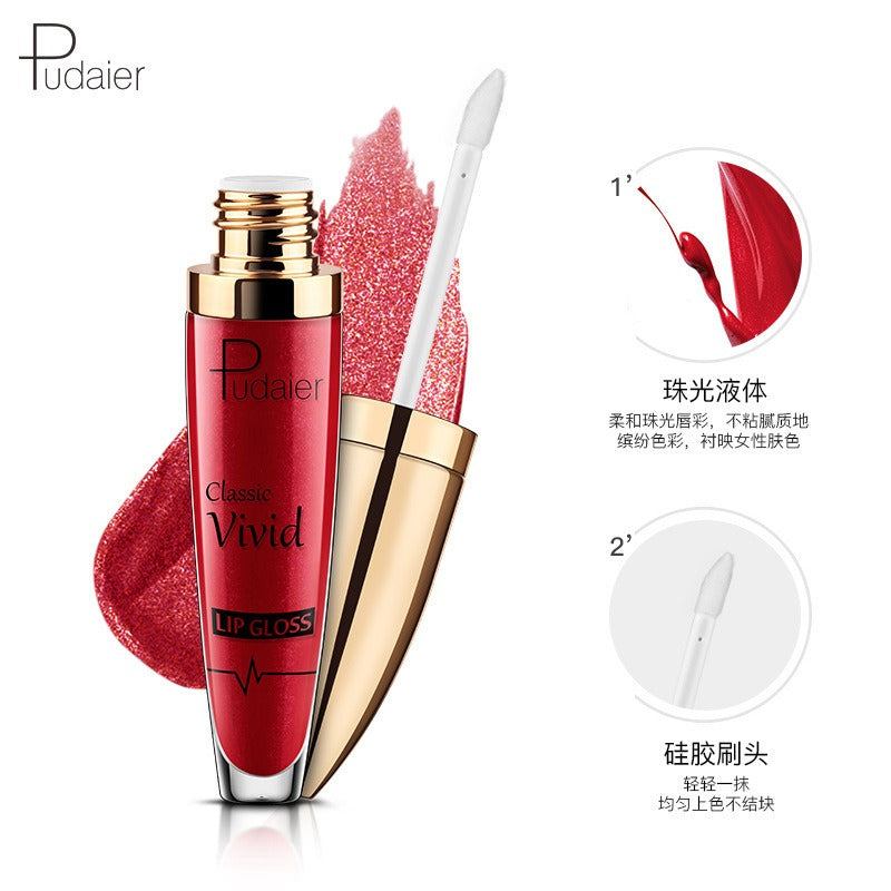 Lucky Lucy Lips | 18 Colors Shiny Lip Gloss for Women Long Lasting Matte Glitter Liquid Lipstick Diamond Shiny Lip Gloss Waterproof Lip Makeup