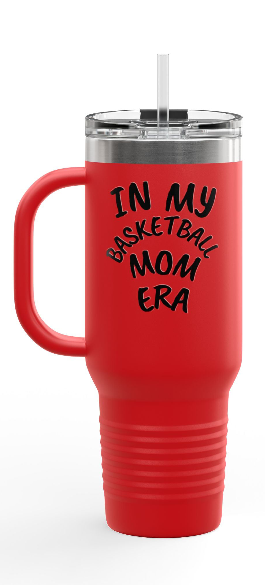 BW in My Basketball Mom Era Basketball Insulated Travel Mug - 40oz - Perfect for Sports Enthusiasts