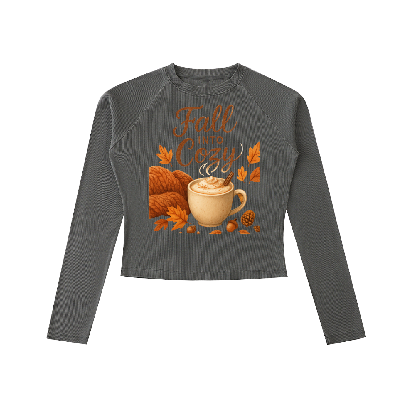 Fall Into Cozy Dyed Washed Raglan Long Sleeve Shirt – Women’s Slim Fit Bodycon Tee for Autumn Comfort & Coffee Lovers
| Fall Into Cozy Comfy Dyed Washed Raglan Long Sleeve Slim T-Shirt Winter Shirt Thanksgivings Shirt