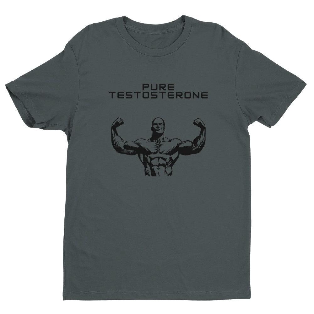 Pure Testosterone Men's Fitted T-Shirt | Gym ShirtFunny Gym Shirt - Crossfit or Gym Shirt for Body Builder.