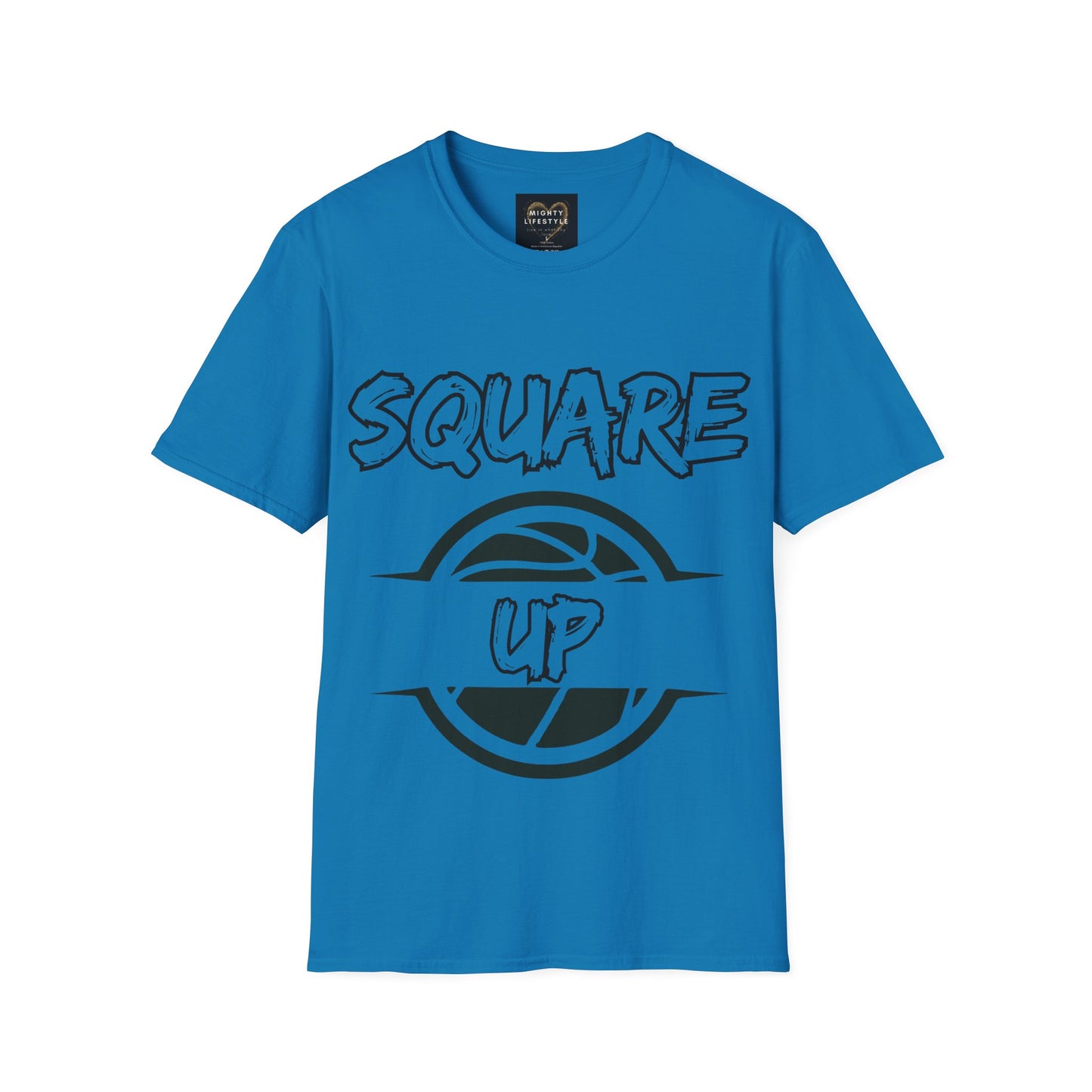 Square Up | Travel Basketball| AAU Basketball | Basketball Shirt |Basketball Mom| Basketball Dad | Unisex Basketball Shirt | Sports Shirt | Baller Shirt | Mighty Lifestyle | Softstyle T-Shirt