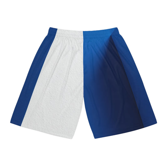 Mighty Blue Stripe Basketball Shorts – Men's Athletic Performance Gym Shorts Sports Shorts