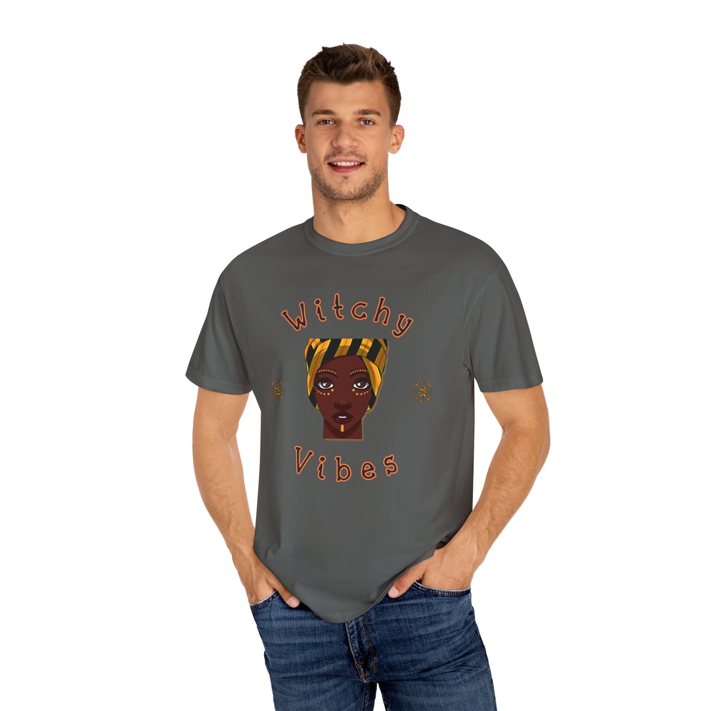 Witchy Vibes, Shaman, Halloween, Fall Shirt, Witch Shirt, Bruja Shirt, Unisex Garment-Dyed T-shirt