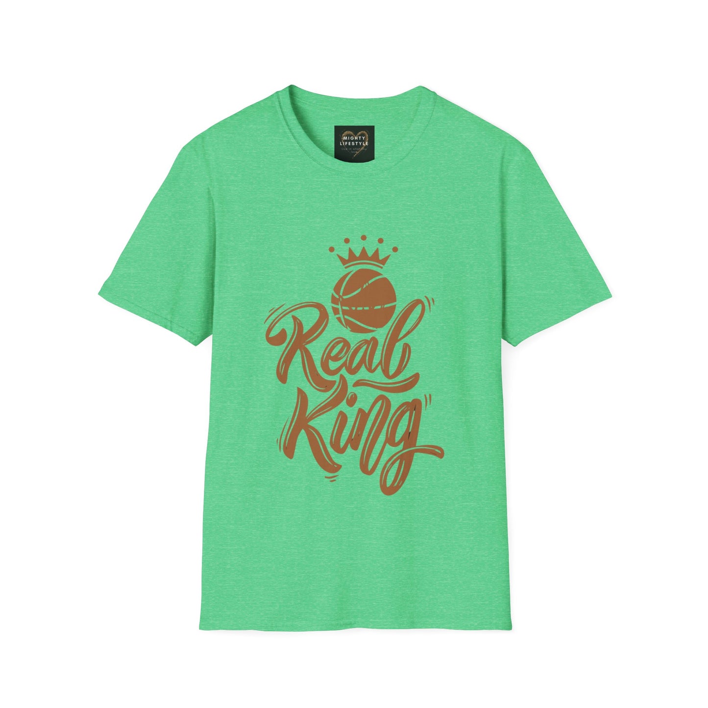 Real King | Basketball Shirt | Men’s Basketball King Shirt | Sports Shirt | Baller Shirt | Mighty Lifestyle | Softstyle T-Shirt