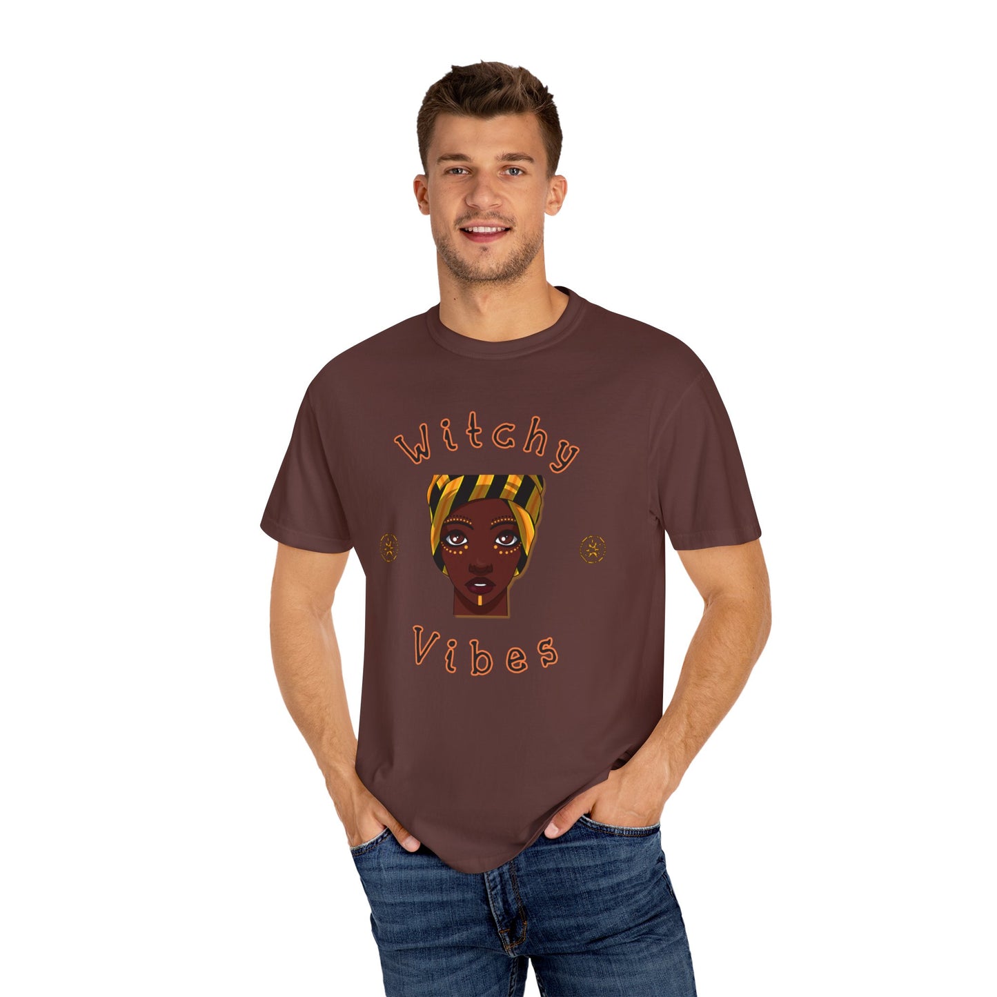 Witchy Vibes, Shaman, Halloween, Fall Shirt, Witch Shirt, Bruja Shirt, Unisex Garment-Dyed T-shirt
