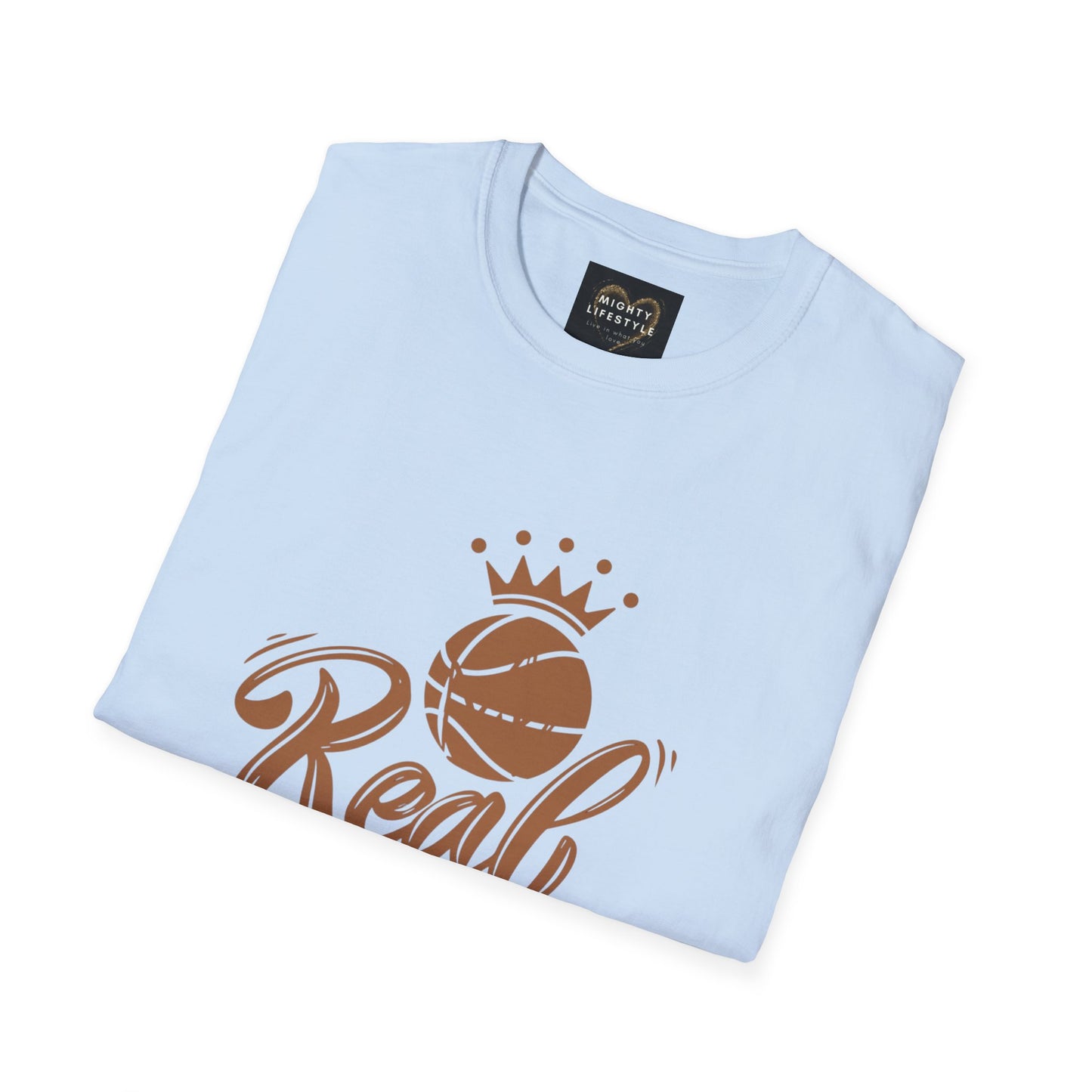 Real King | Basketball Shirt | Men’s Basketball King Shirt | Sports Shirt | Baller Shirt | Mighty Lifestyle | Softstyle T-Shirt