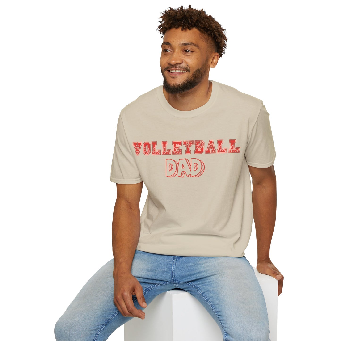 Volleyball Dad | Volleyball Shirt | Sports Shirt | Gift for Dad Gift for Father | Baller Shirt | Mighty Lifestyle | Softstyle T-Shirt