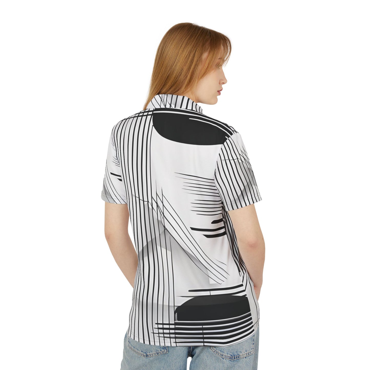 BW Gray White Black Unisex Polo Shirt - Basketball Warehouse Design