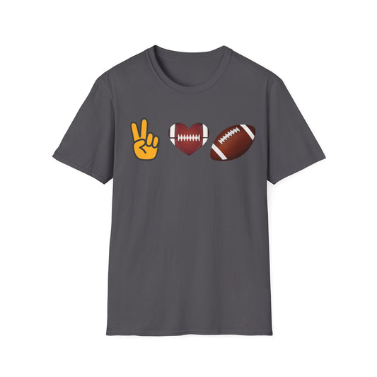 Peace Love Football Shirt, Shirt for Football, Gift for football
