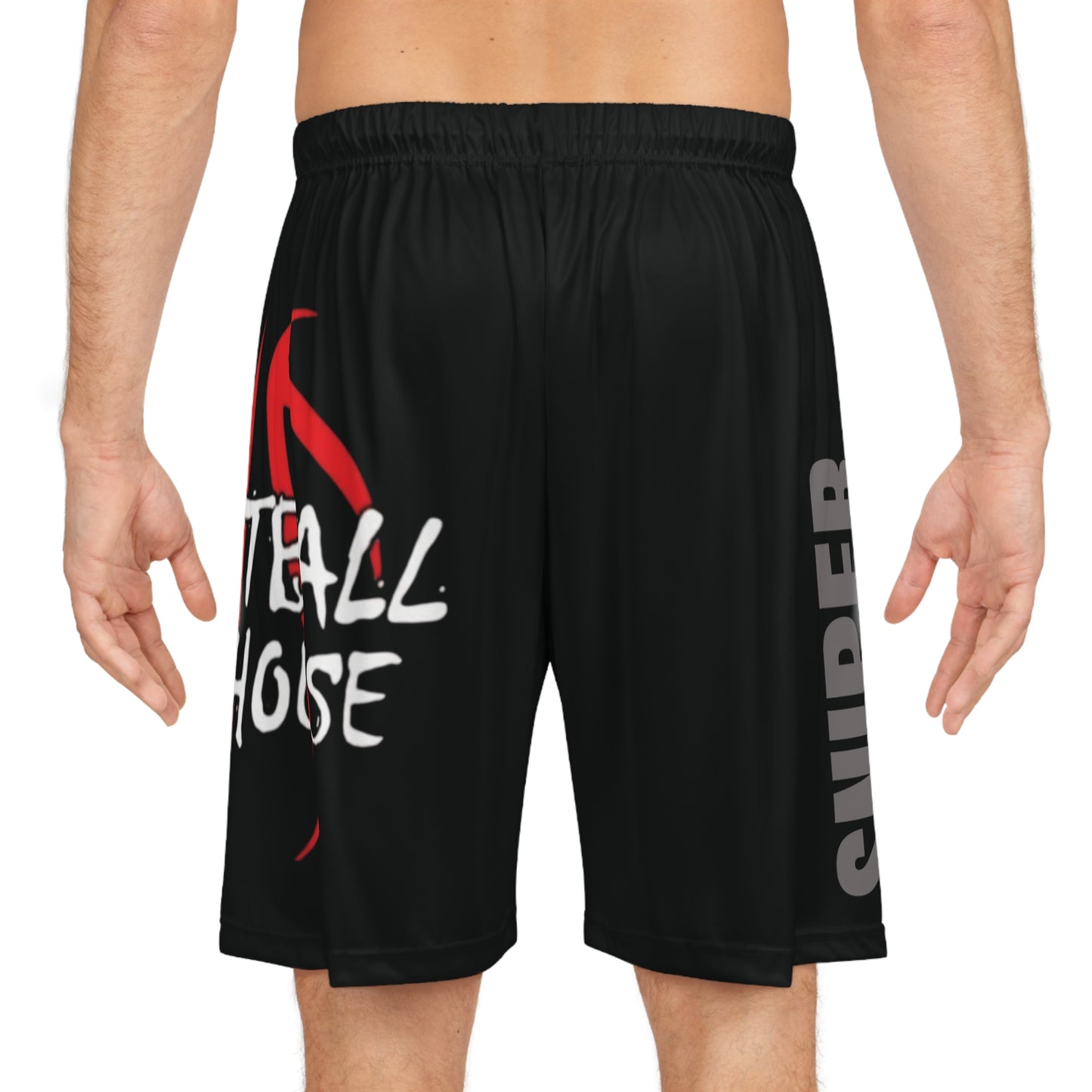 BW Performance Basketball Shorts - Sniper & House Design for Hoopers