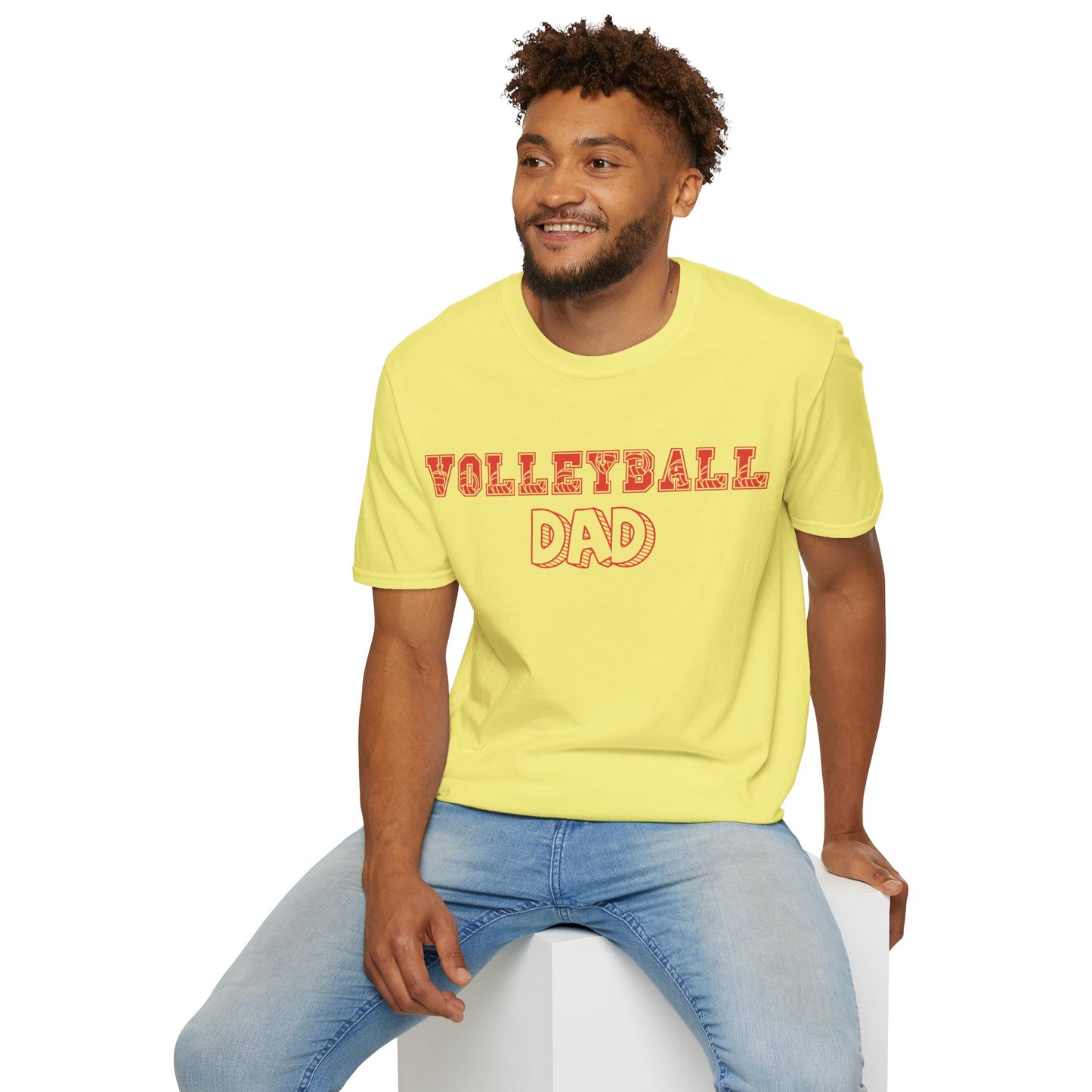 Volleyball Dad | Volleyball Shirt | Sports Shirt | Gift for Dad Gift for Father | Baller Shirt | Mighty Lifestyle | Softstyle T-Shirt