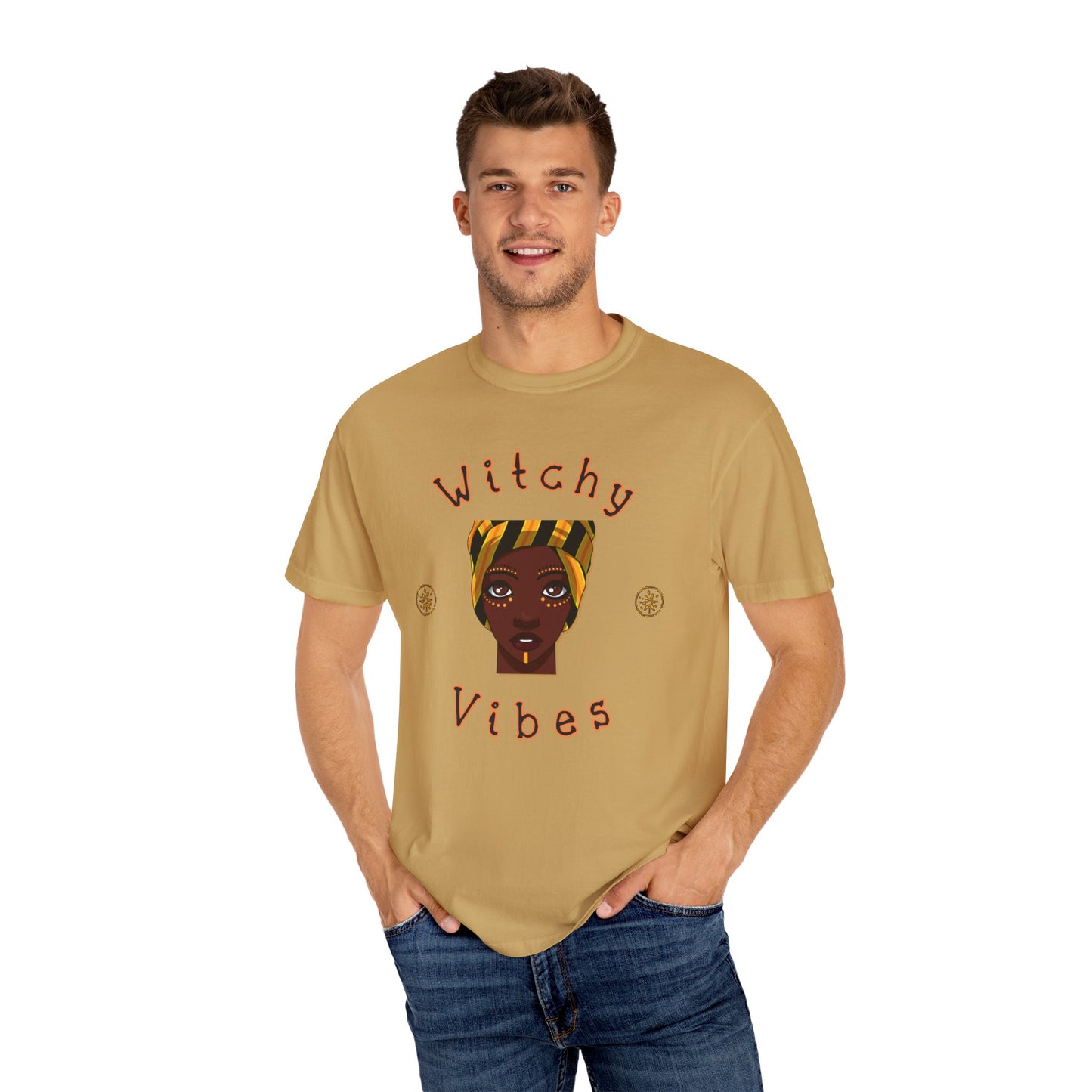 Witchy Vibes, Shaman, Halloween, Fall Shirt, Witch Shirt, Bruja Shirt, Unisex Garment-Dyed T-shirt