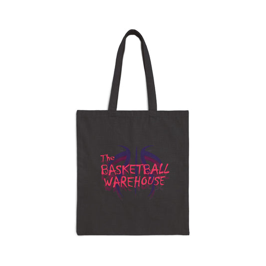 BW Sniper & Basketball Graphic Cotton Canvas Tote Bag - Durable for Everyday Use