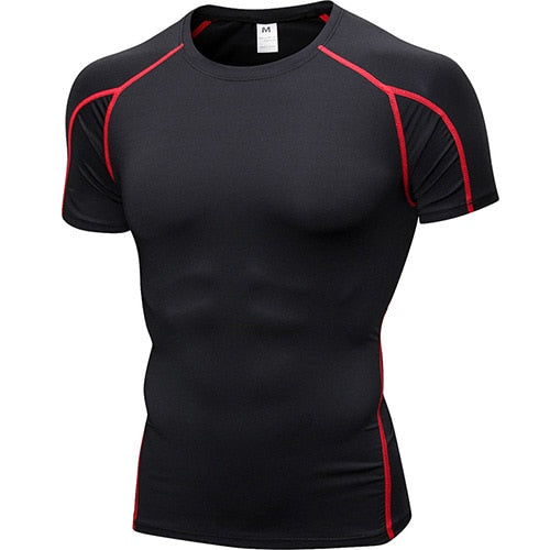 Men’s Quick-Dry Compression Sport Shirt – Running, Fitness, Soccer, Basketball & Gym Jersey