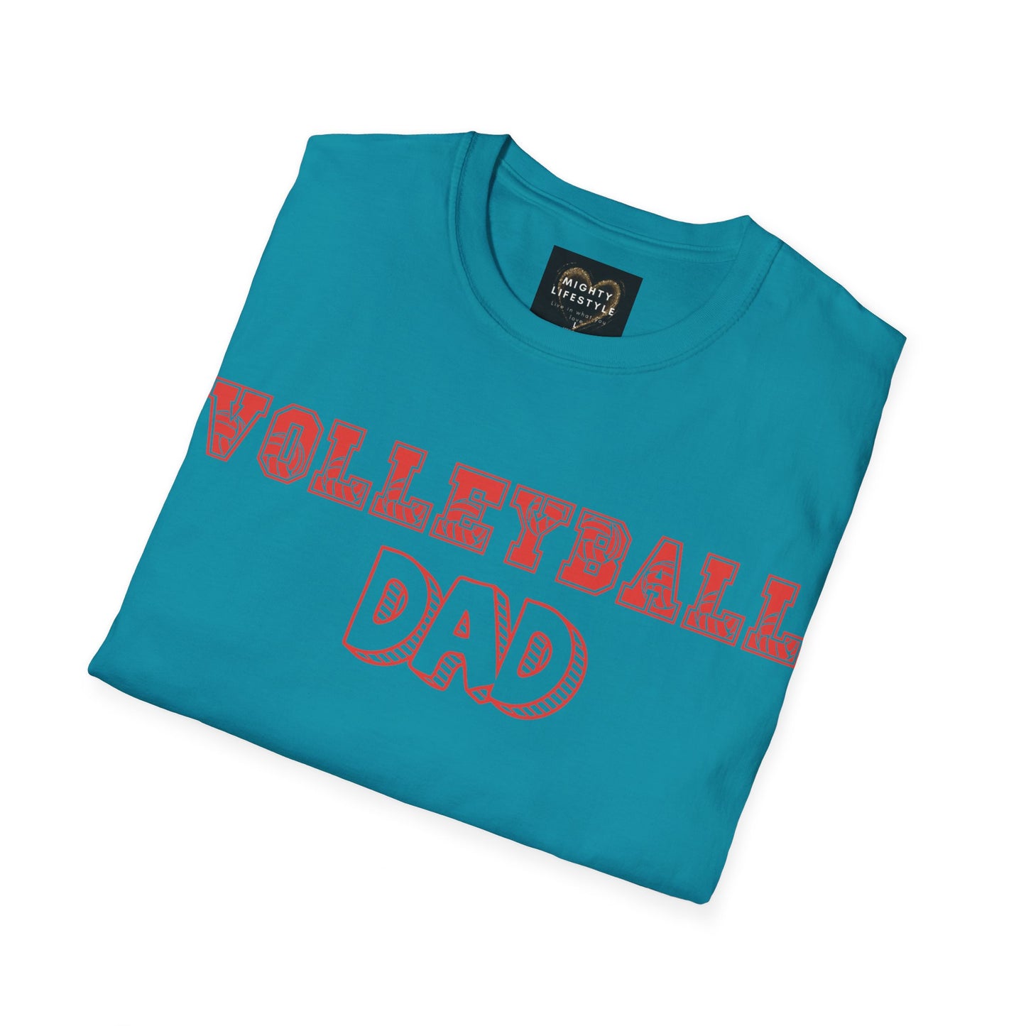 Volleyball Dad | Volleyball Shirt | Sports Shirt | Gift for Dad Gift for Father | Baller Shirt | Mighty Lifestyle | Softstyle T-Shirt