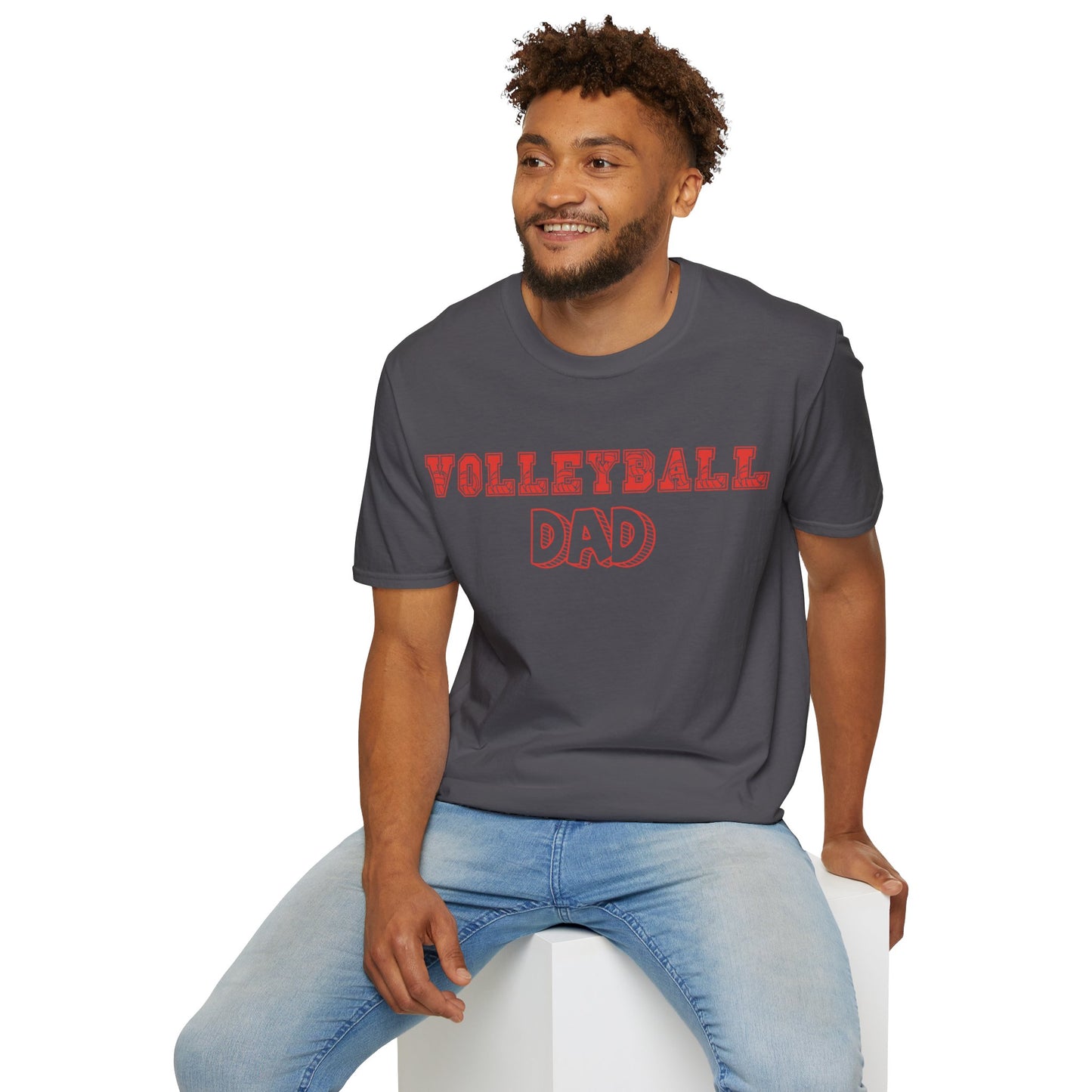 Volleyball Dad | Volleyball Shirt | Sports Shirt | Gift for Dad Gift for Father | Baller Shirt | Mighty Lifestyle | Softstyle T-Shirt