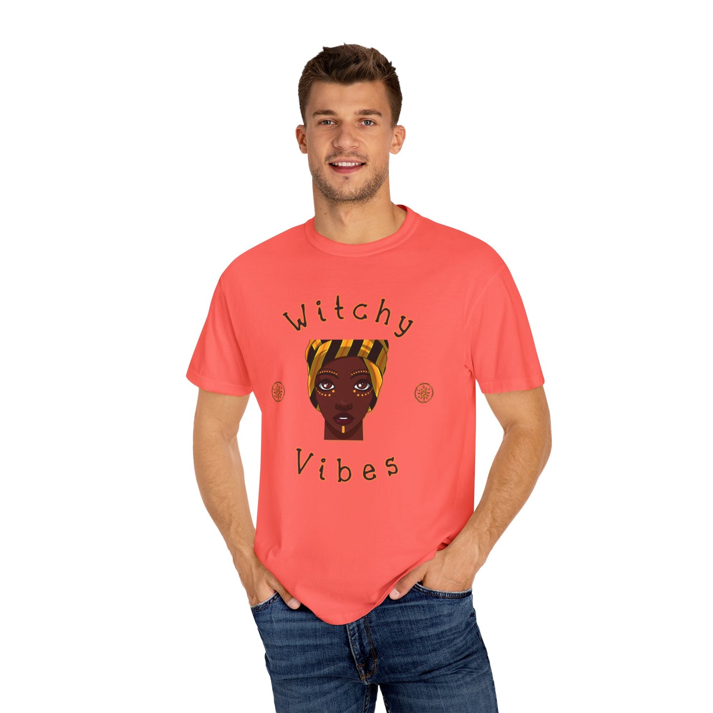 Witchy Vibes, Shaman, Halloween, Fall Shirt, Witch Shirt, Bruja Shirt, Unisex Garment-Dyed T-shirt