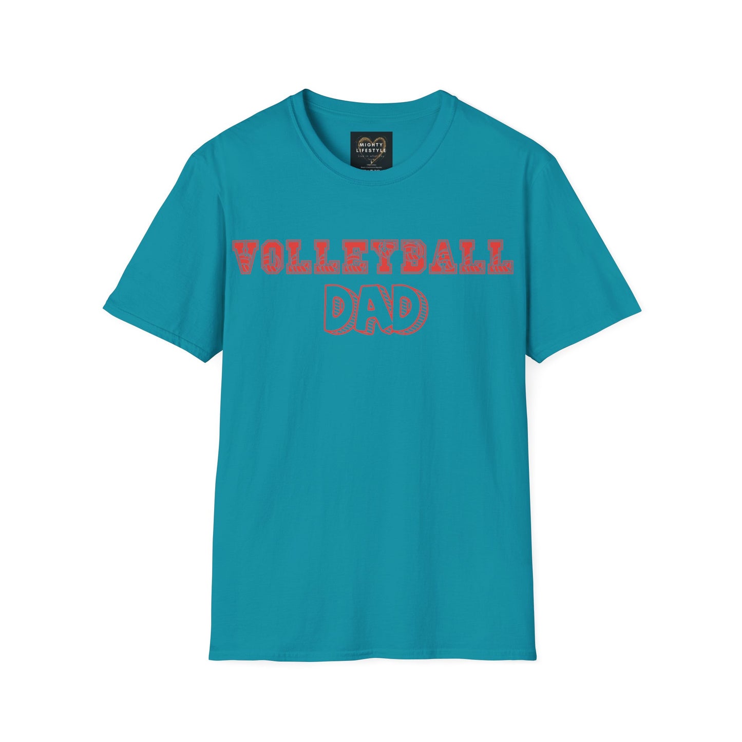 Volleyball Dad | Volleyball Shirt | Sports Shirt | Gift for Dad Gift for Father | Baller Shirt | Mighty Lifestyle | Softstyle T-Shirt