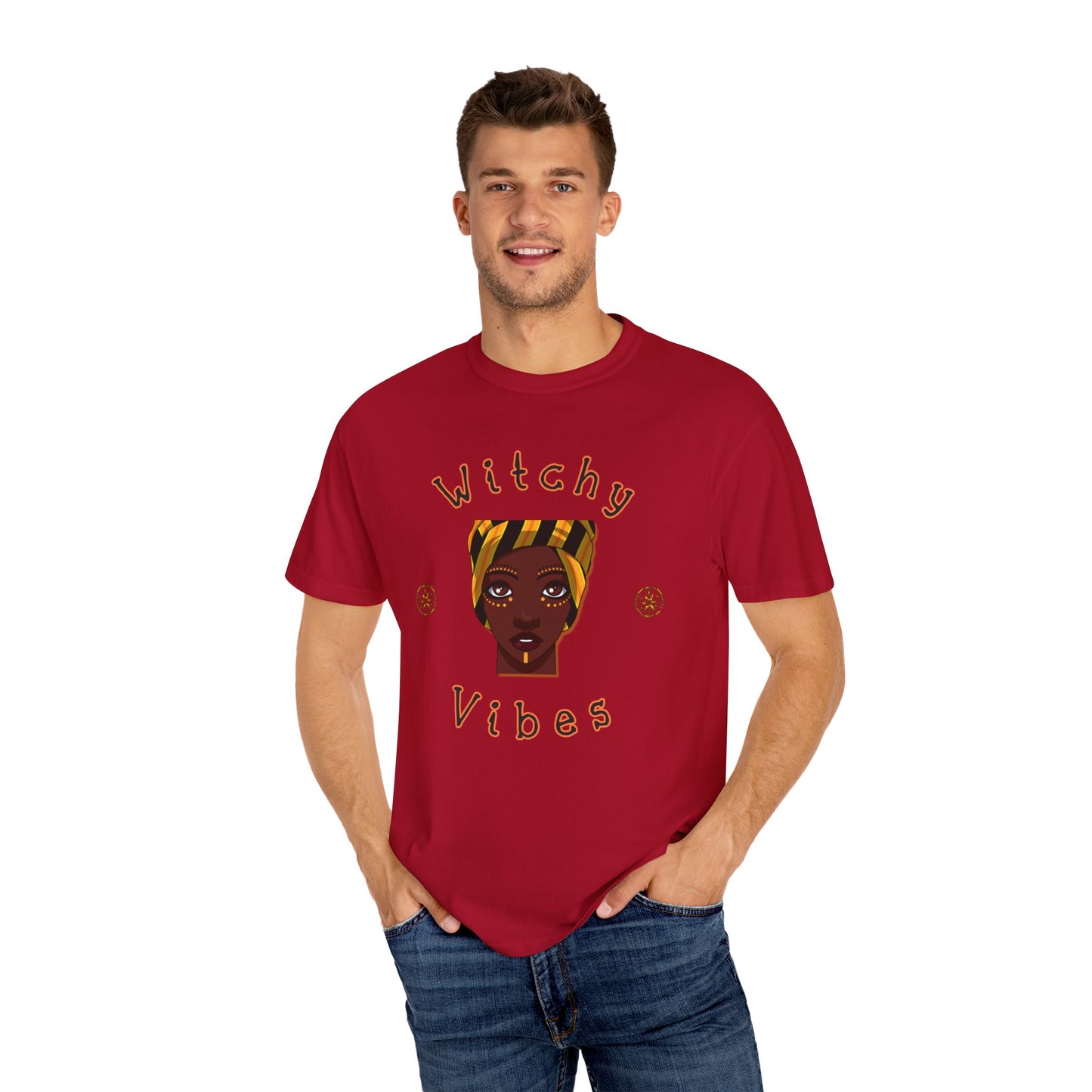 Witchy Vibes, Shaman, Halloween, Fall Shirt, Witch Shirt, Bruja Shirt, Unisex Garment-Dyed T-shirt