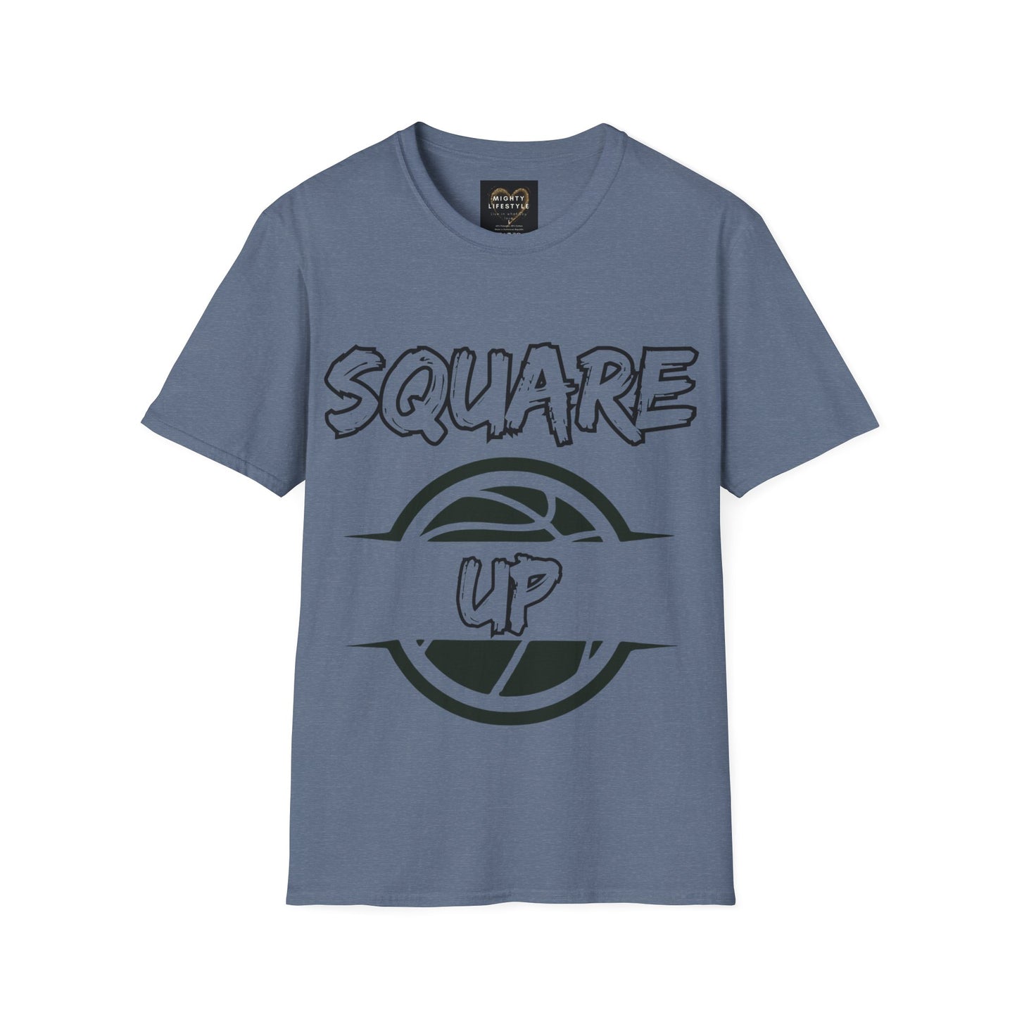 Square Up | Travel Basketball| AAU Basketball | Basketball Shirt |Basketball Mom| Basketball Dad | Unisex Basketball Shirt | Sports Shirt | Baller Shirt | Mighty Lifestyle | Softstyle T-Shirt