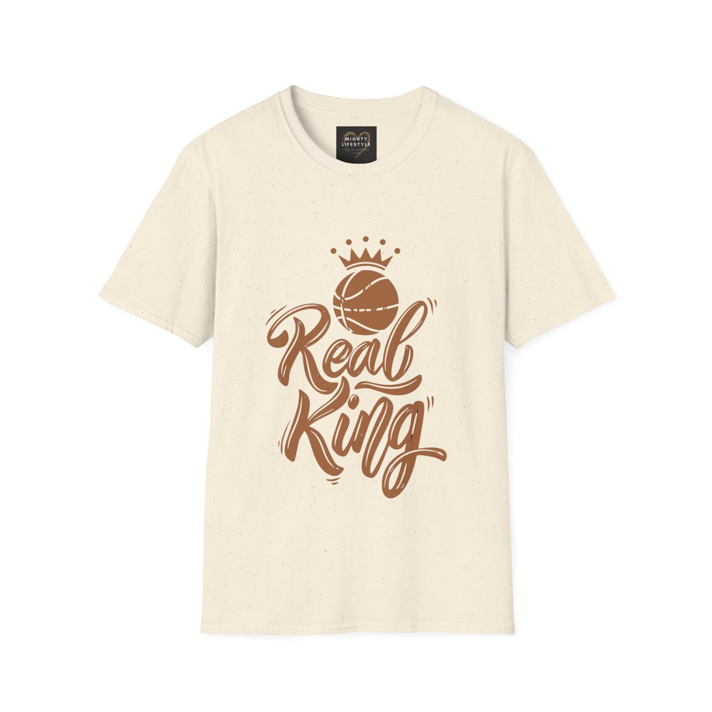 Real King | Basketball Shirt | Men’s Basketball King Shirt | Sports Shirt | Baller Shirt | Mighty Lifestyle | Softstyle T-Shirt