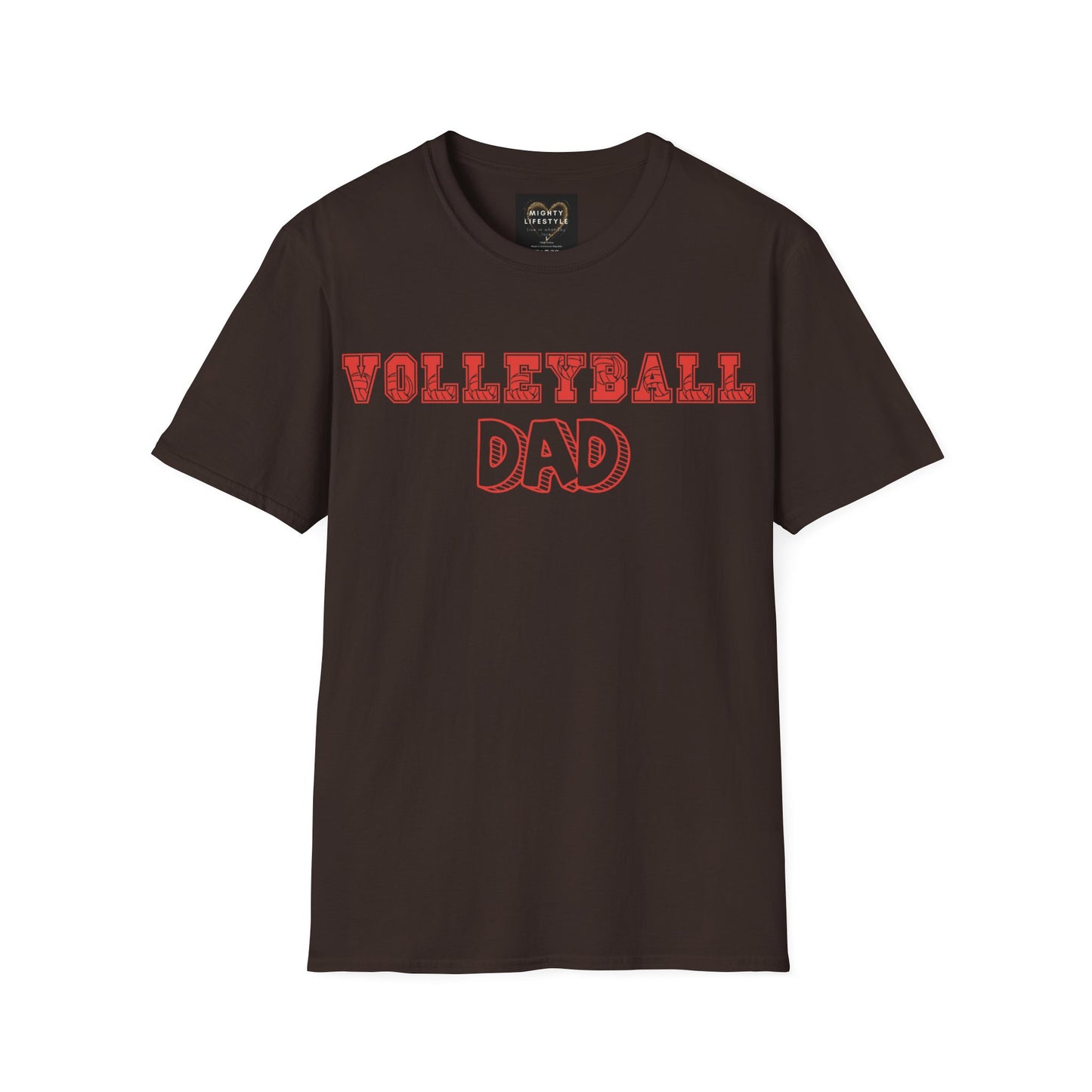 Volleyball Dad | Volleyball Shirt | Sports Shirt | Gift for Dad Gift for Father | Baller Shirt | Mighty Lifestyle | Softstyle T-Shirt