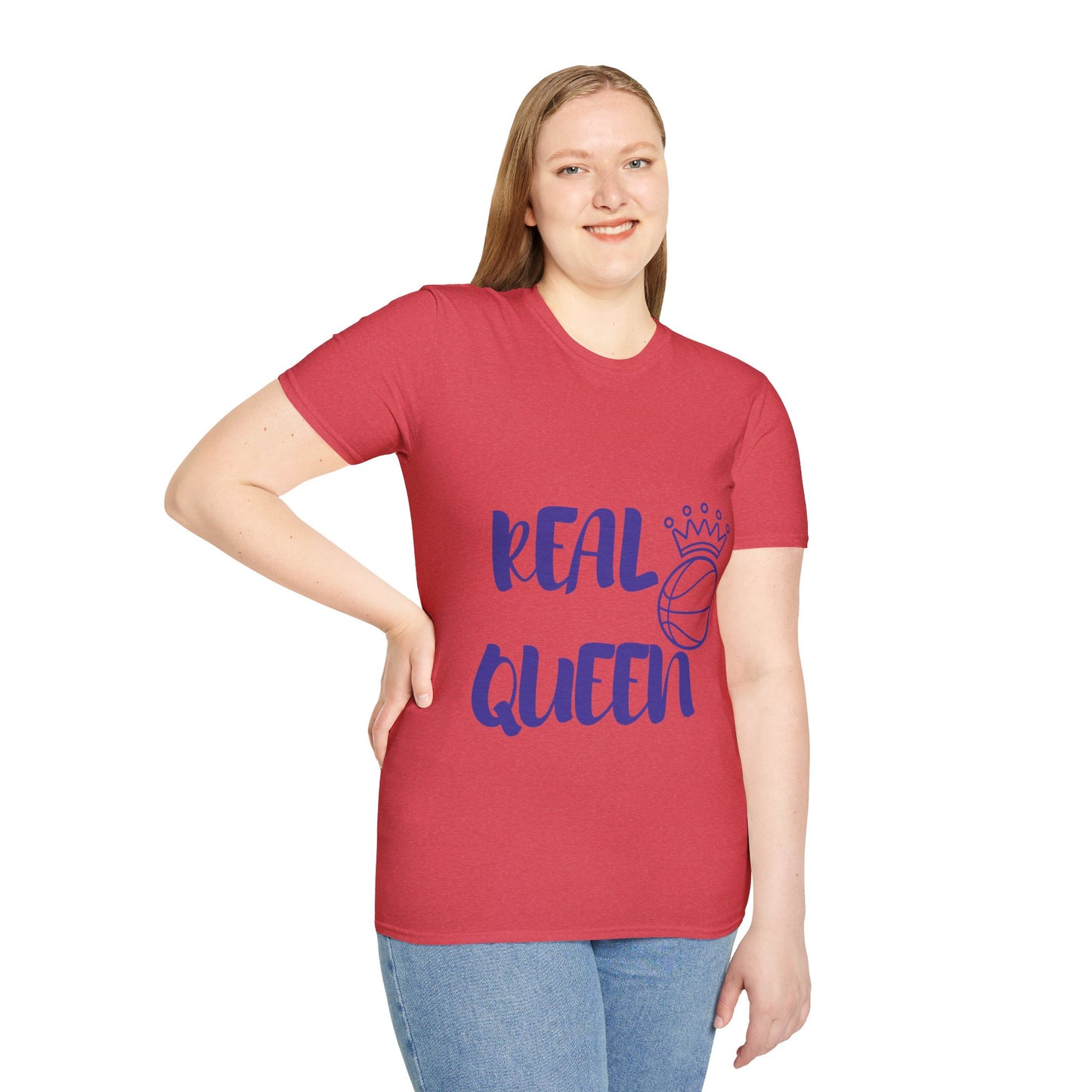 Real Queen Purple Font | Basketball Shirt | Sports Shirt | Baller Shirt | Mighty Lifestyle | Softstyle T-Shirt