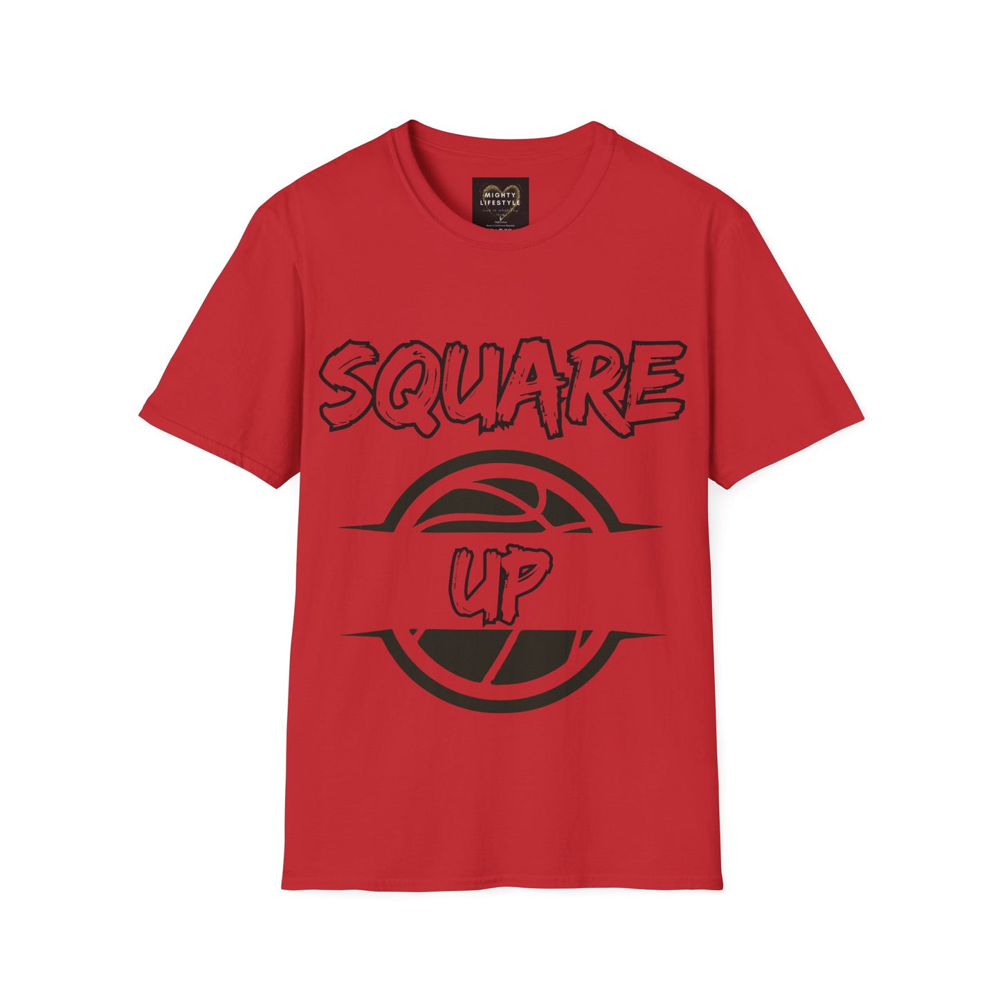 Square Up | Travel Basketball| AAU Basketball | Basketball Shirt |Basketball Mom| Basketball Dad | Unisex Basketball Shirt | Sports Shirt | Baller Shirt | Mighty Lifestyle | Softstyle T-Shirt