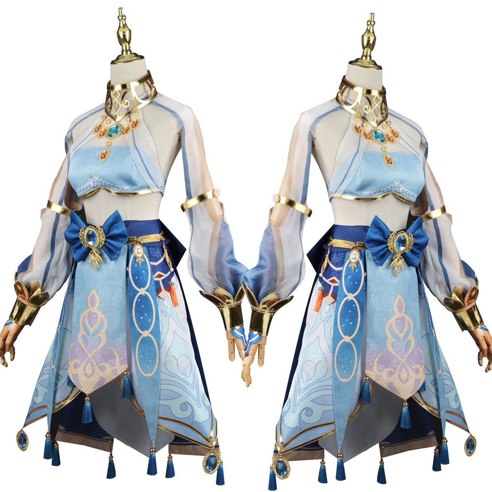 Yuanshen Cos Play | Game Cos Suit Nilu cosplay blue costume female Western dancer suit full set of cosplay