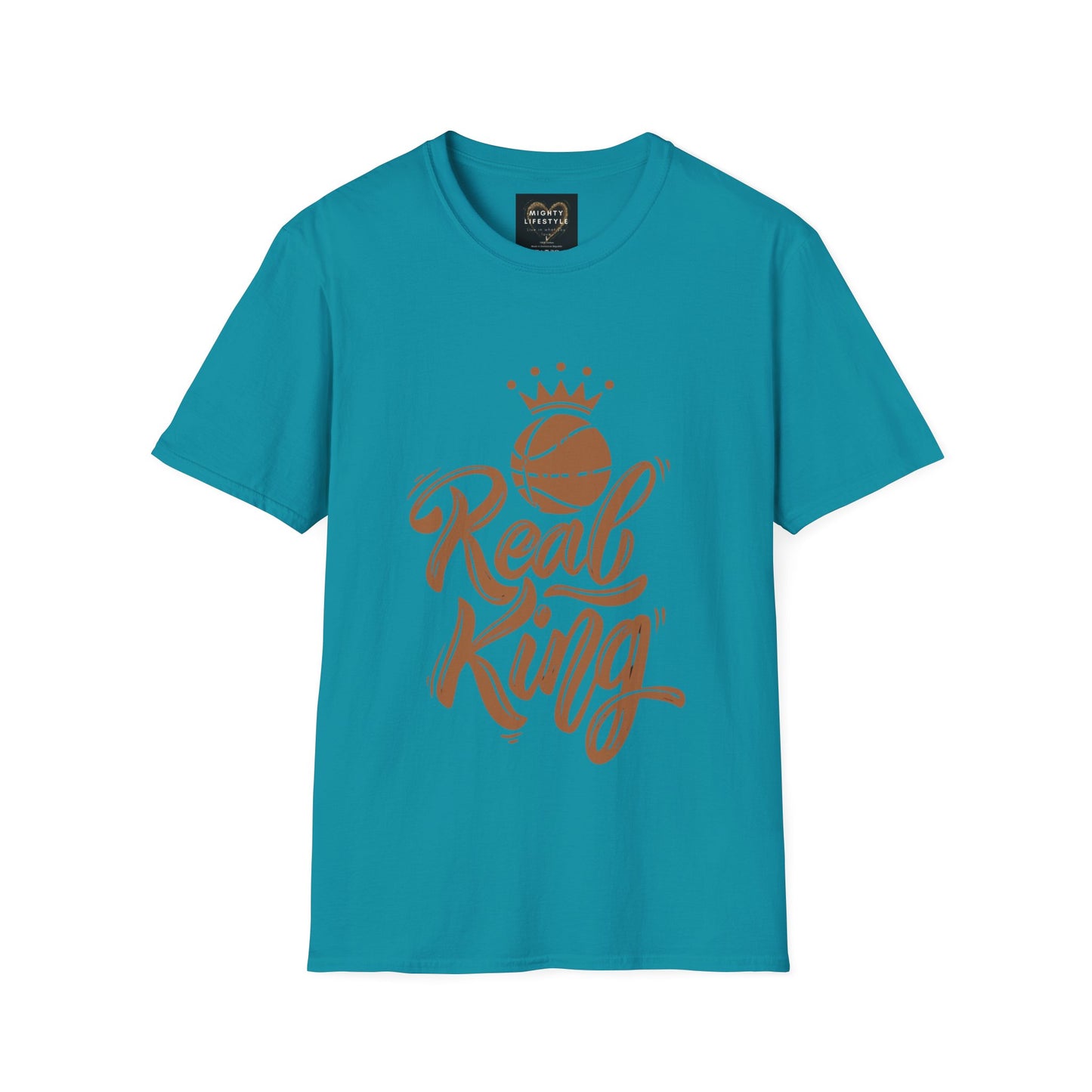 Real King | Basketball Shirt | Men’s Basketball King Shirt | Sports Shirt | Baller Shirt | Mighty Lifestyle | Softstyle T-Shirt