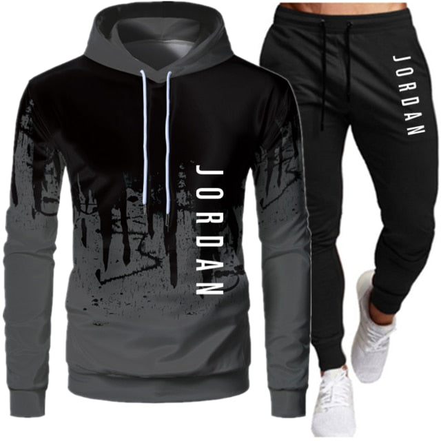 Men’s Jordan-Inspired Two-Piece Tracksuit – Autumn Winter Hooded Sweatshirt & Jogger Set, Streetwear Sportswear Outfit
Sets Tracksuit Men Autumn Winter Hooded Sweatshirt Drawstring Outfit Sportswear Two Piece Set
