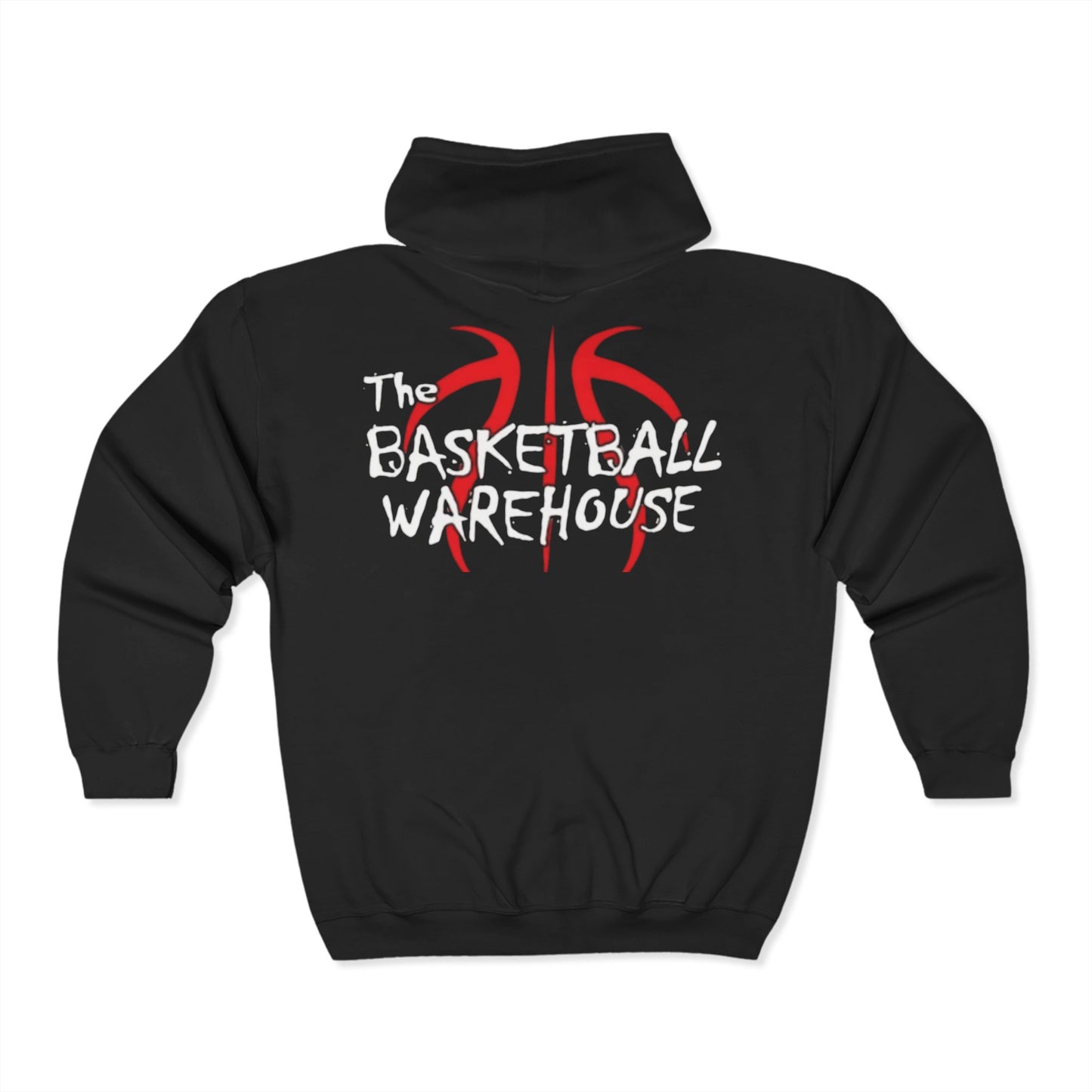 BW Grizzly Bear Baller Unisex Full Zip Hoodie with grizzly bear nike & Basketball Design
