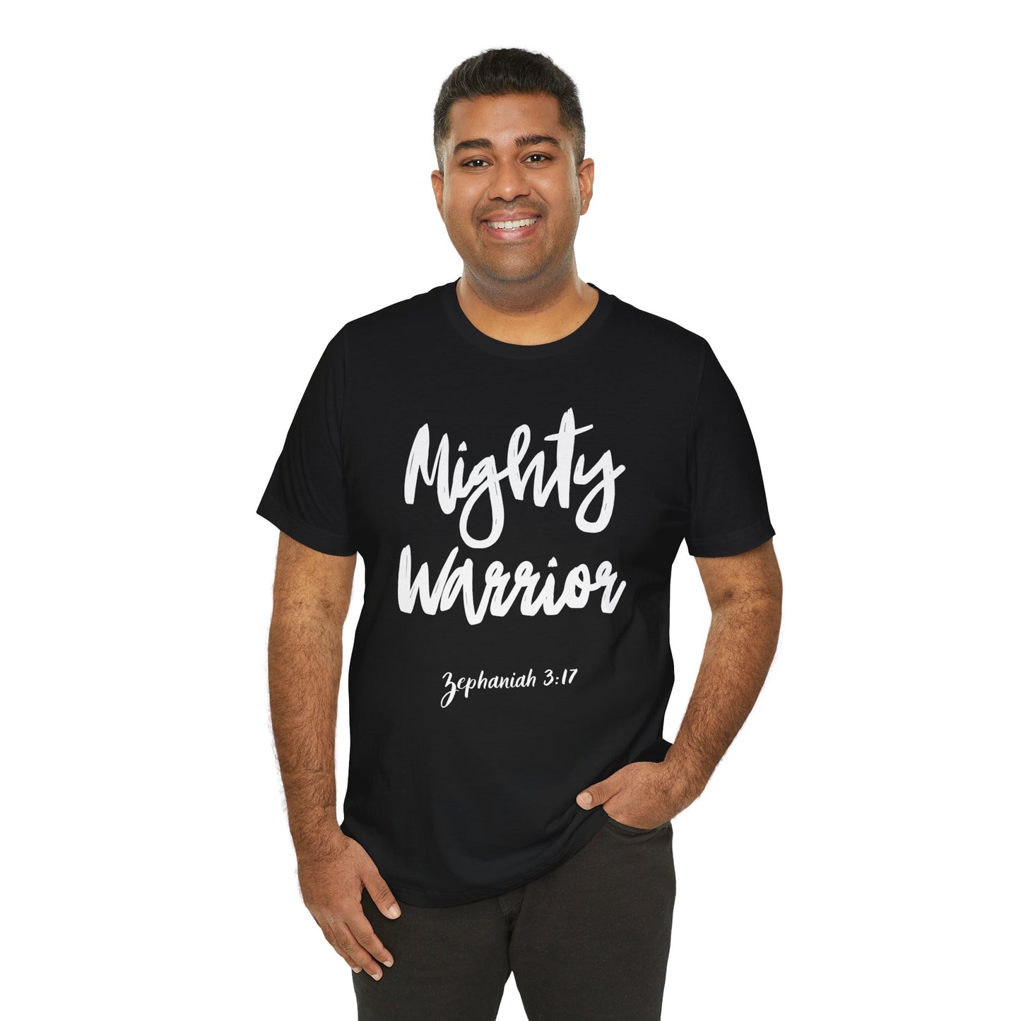 ML - Mighty Warrior Tee - Unisex Jersey T-Shirt, Inspirational Apparel, Faith-Based Gift, Christian Shirt, Casual Wear