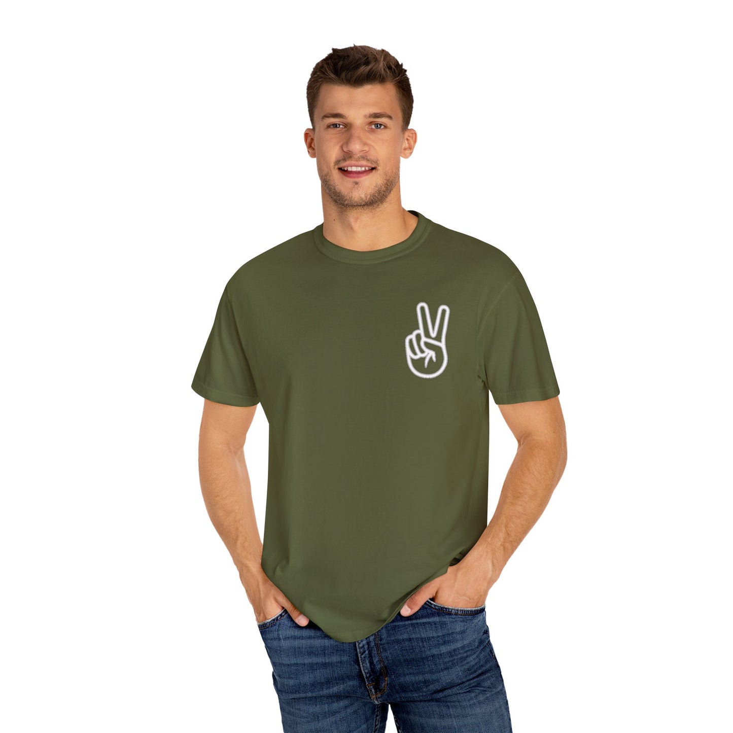 PEACE SHIRT, Comfort Color Unisex Garment-Dyed T-shirt, Soft T Shirt, Vintage Colored ,100 Cotton, Trendy Blank Shirt, Premium Quality Tee