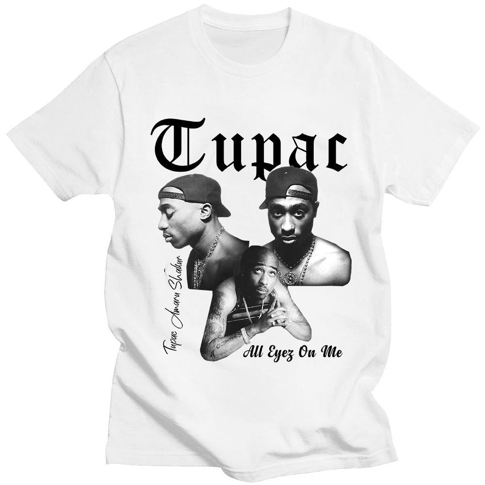 Rapper Tupac 2Pac Graphic T-Shirt for Women and Men – Fashion Milk Silk Tee – Hip Hop Legend Shirt