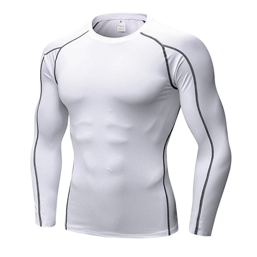 Men’s Quick-Dry Compression Sport Shirt – Running, Fitness, Soccer, Basketball & Gym Jersey