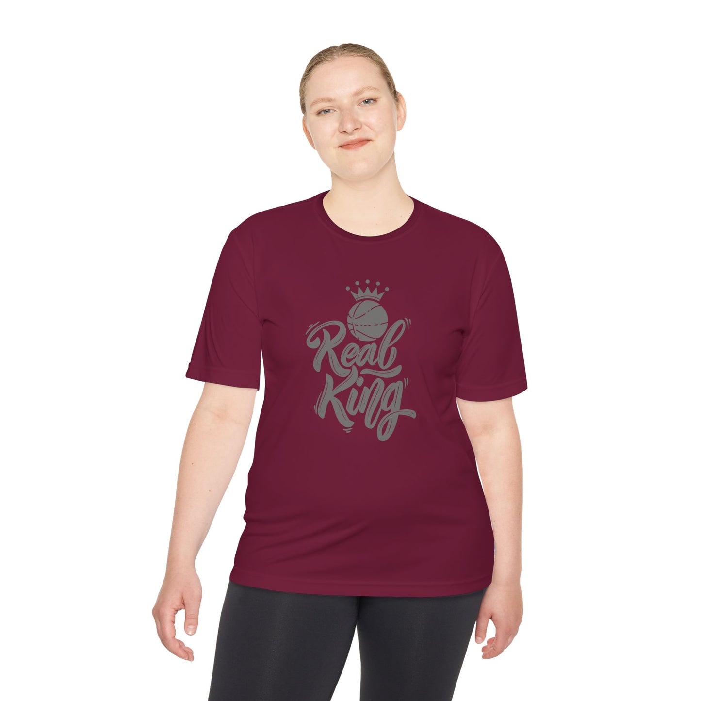 BW Real King Basketball Moisture Wicking Tee - Perfect for Athletes and Sports Fans