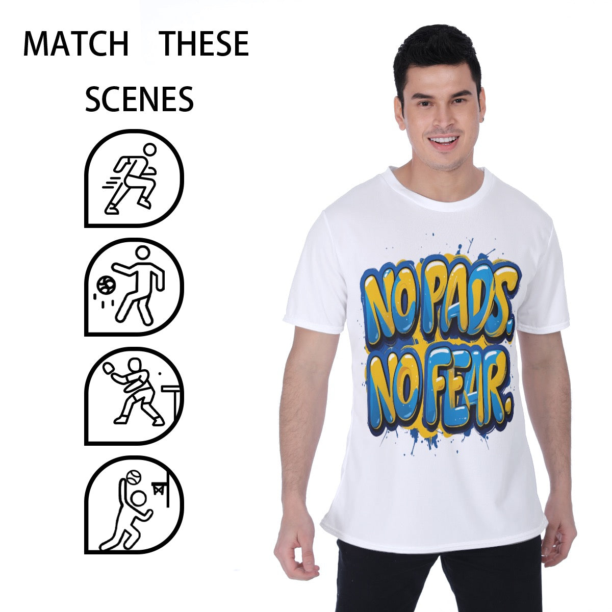 No Pads No Fear Physical Sports Shirt Men's T-shirt | Birdseye