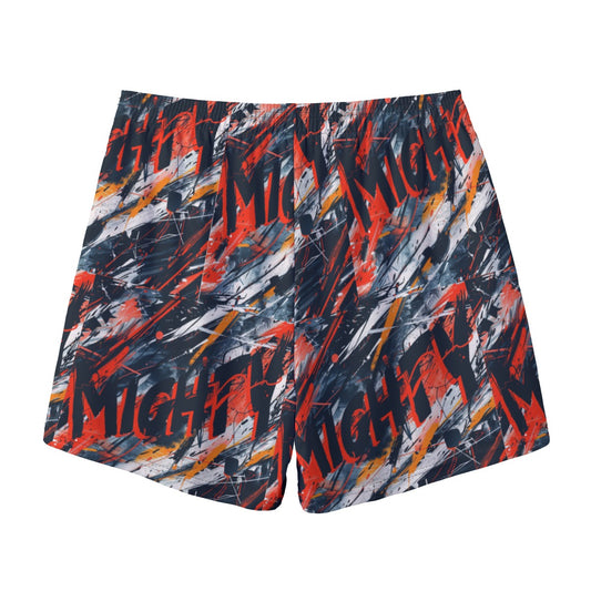 Mighty Abstract Print Basketball Shorts with Pockets – Breathable Gym & Training Shorts, Unisex Athletic Streetwear