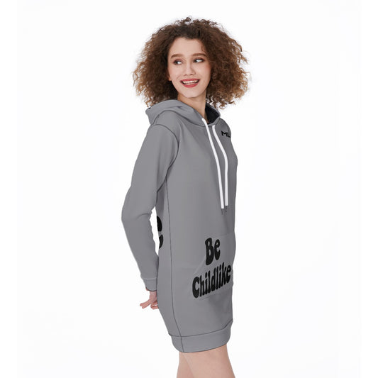 ML Faith Based Be Childlike Pray More God is Real Yeshua is Real Women's Long Hoodie