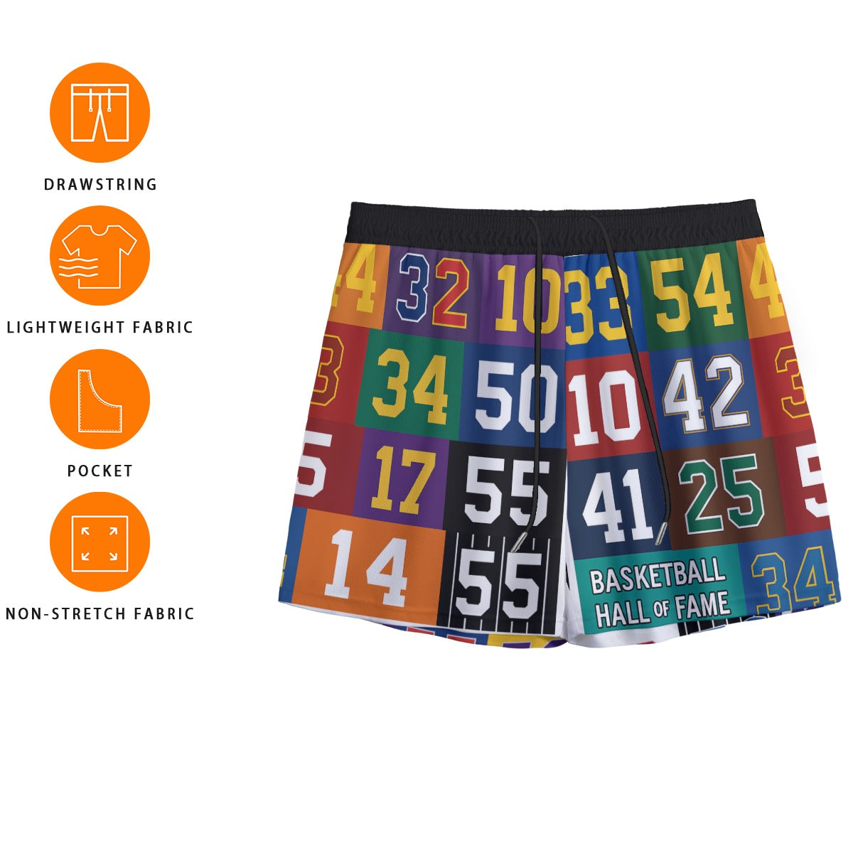 Basketball Jersey Number Mesh Shorts for Men – Multi-Color Sports & Streetwear | Basketball Jersey Number Men's Athletic Mesh Shorts