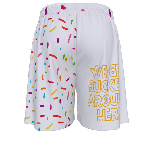 Custom Basketball Warehouse Vanilla Frost Ice Cream Drip Mesh Basketball Shorts