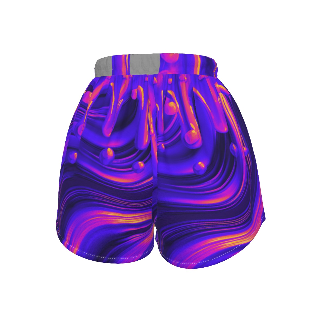 Purple Wave Drip Women's Athletic Sports Shorts