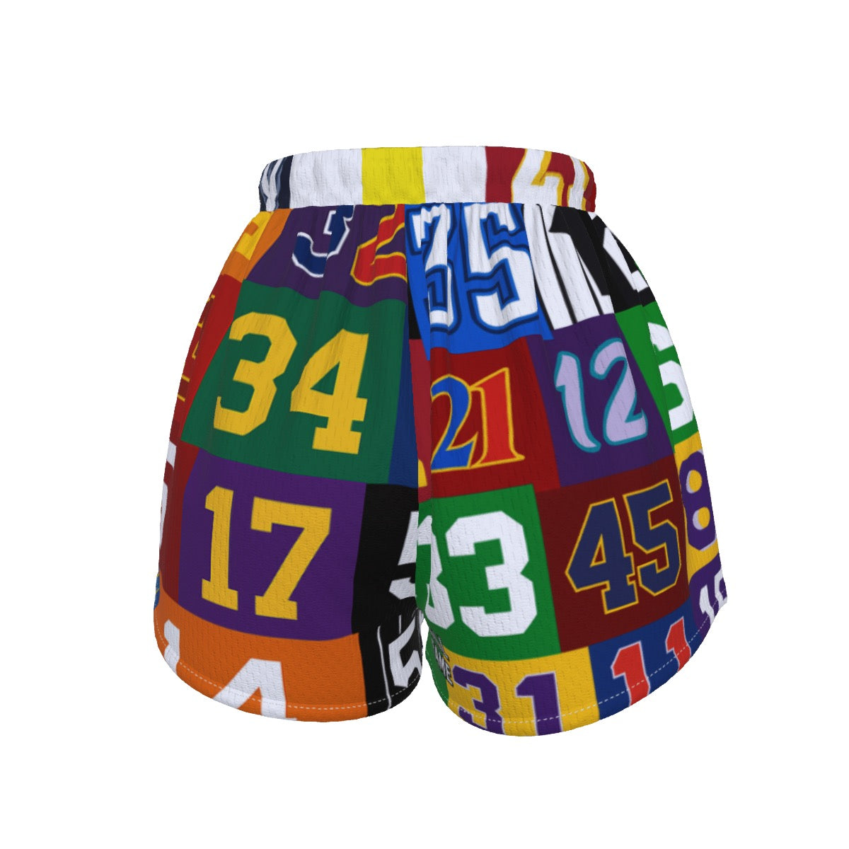 Jersey Numbers Basketball Shorts for Women and Teens | Basketball Hall of Fame Sports Shorts for Women