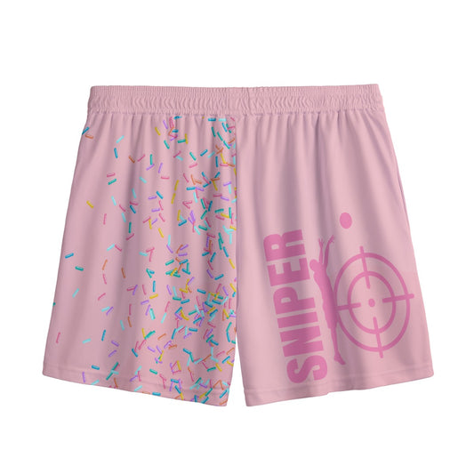 Custom Basketball Warehouse Cotton Candy Pink Ice Cream Drip Men's Mesh Basketball Shorts