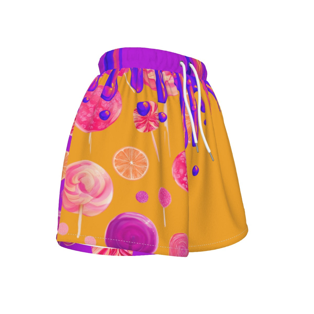 Lollipop Candy Drip Sports Shorts for Teens and Women | Women's Sports Shorts