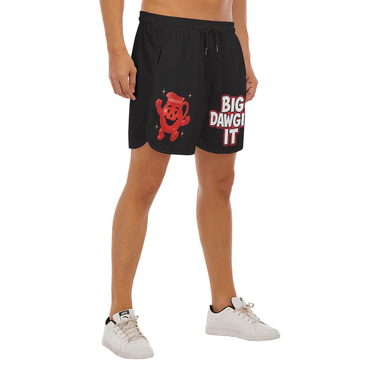 Big Dawgin’ It Mr Koolaid Graphic Men's Side Split Running Sport Shorts