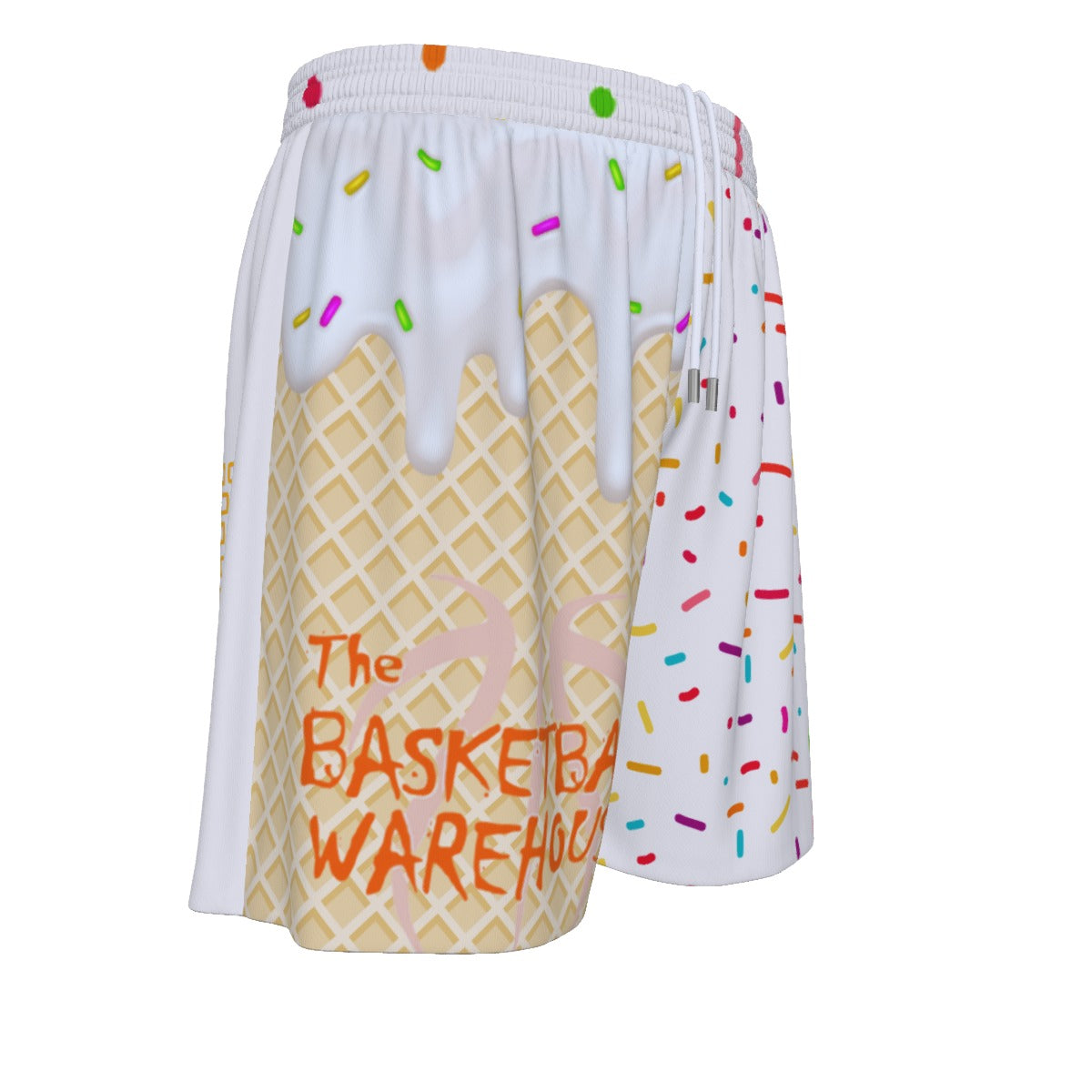 Custom Basketball Warehouse Vanilla Frost Ice Cream Drip Mesh Basketball Shorts