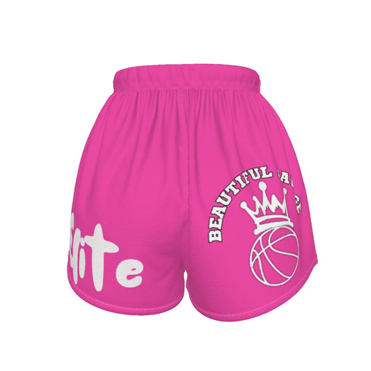 Custom Your Logo Pink Women's Basketball Shorts